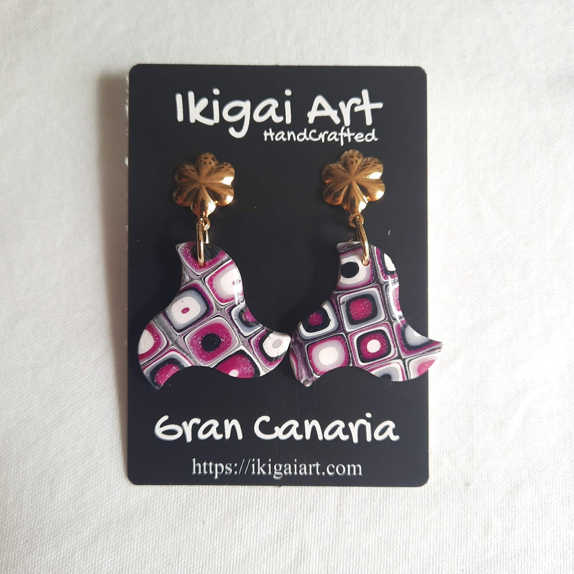 pendientes helice rosa