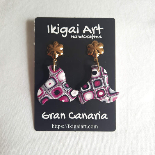 pendientes helice rosa